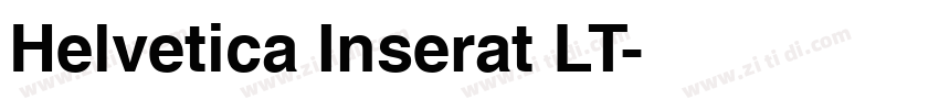 Helvetica Inserat LT字体转换